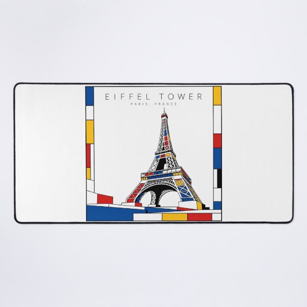 Item preview, Eiffel Tower Mondrian Style Poster 3D designed and sold by CMYKStudio.
