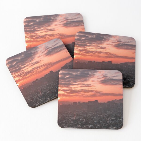 Item preview, Golden Sunrise Skyline with Namsan Tower designed and sold by Nightwindow.