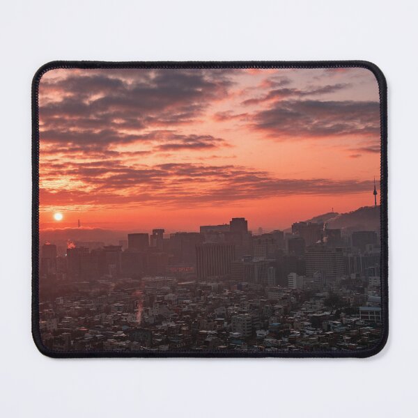 Item preview, Golden Sunrise Skyline with Namsan Tower designed and sold by Nightwindow.