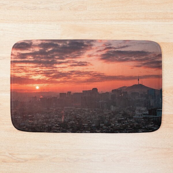 Item preview, Golden Sunrise Skyline with Namsan Tower designed and sold by Nightwindow.