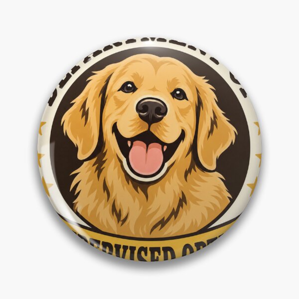 Item preview, Funny Golden Retriever Optimism Department designed and sold by DesignArtEmpire.