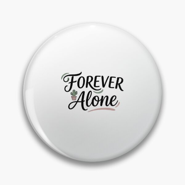 Item preview, 'Forever Alone' Cursive Typographic Logo with Cactus designed and sold by iarysdesing.