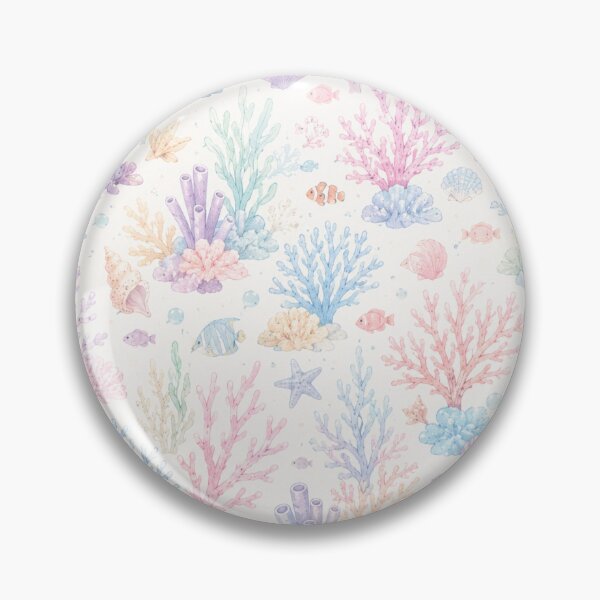 Item preview, Pastel Coral Reef & Ocean Life Watercolor Pattern designed and sold by Skyrocketz.