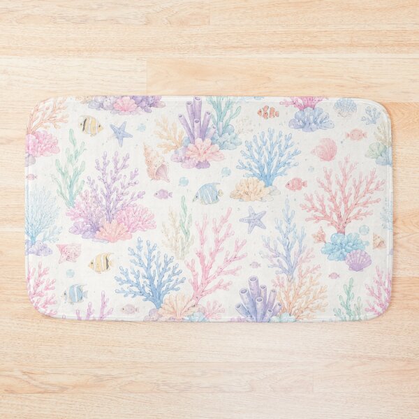Item preview, Pastel Coral Reef & Ocean Life Watercolor Pattern designed and sold by Skyrocketz.