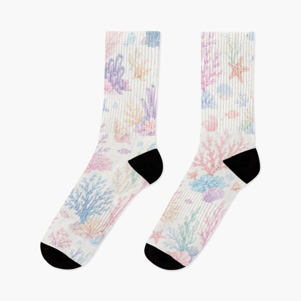 Item preview, Pastel Coral Reef & Ocean Life Watercolor Pattern designed and sold by Skyrocketz.
