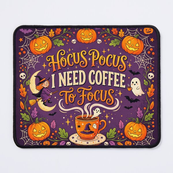 Item preview, Hocus Pocus I Need Coffee To Focus - Funny Halloween Witch & Ghost designed and sold by StickersArcoiris.