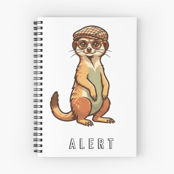 Item preview, Dapper Meerkat Graphic Tee – Retro "ALERT" Design designed and sold by Wildlife Wonders.