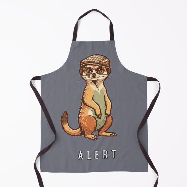 Item preview, Dapper Meerkat Graphic Tee – Retro "ALERT" Design designed and sold by Wildlife Wonders.