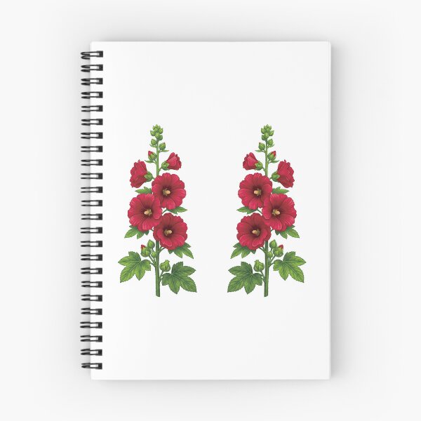 Item preview, Elegant Red Hollyhocks: Botanical Art. designed and sold by EunsooLee.