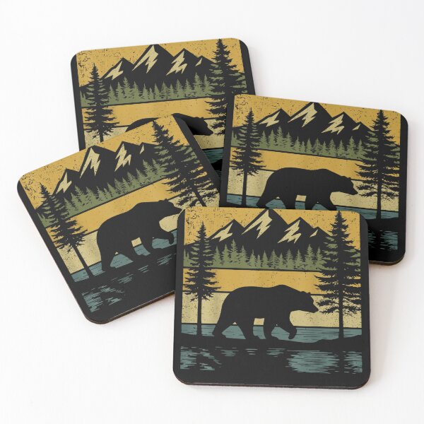 Item preview, Bear Mountain Retro Outdoor Hiking Wildlife designed and sold by KatieThomShop.
