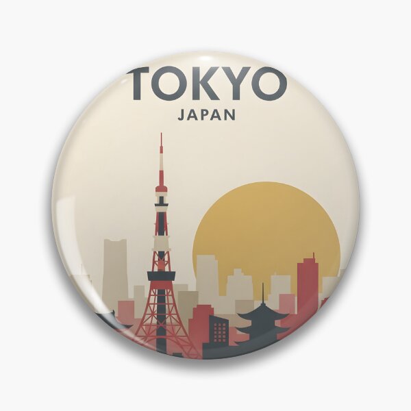 Item preview, Tokyo Japan Vintage Travel Poster - Minimalist Tokyo Tower Art Print designed and sold by DuckOddity.