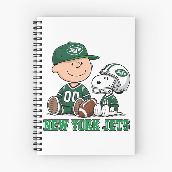 Item preview, Snoopy And Charlie Brown New York Jets Football Fan designed and sold by CaneufeyCip.