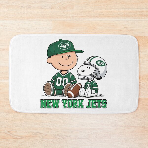 Item preview, Snoopy And Charlie Brown New York Jets Football Fan designed and sold by CaneufeyCip.