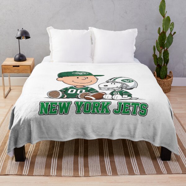 Item preview, Snoopy And Charlie Brown New York Jets Football Fan designed and sold by CaneufeyCip.