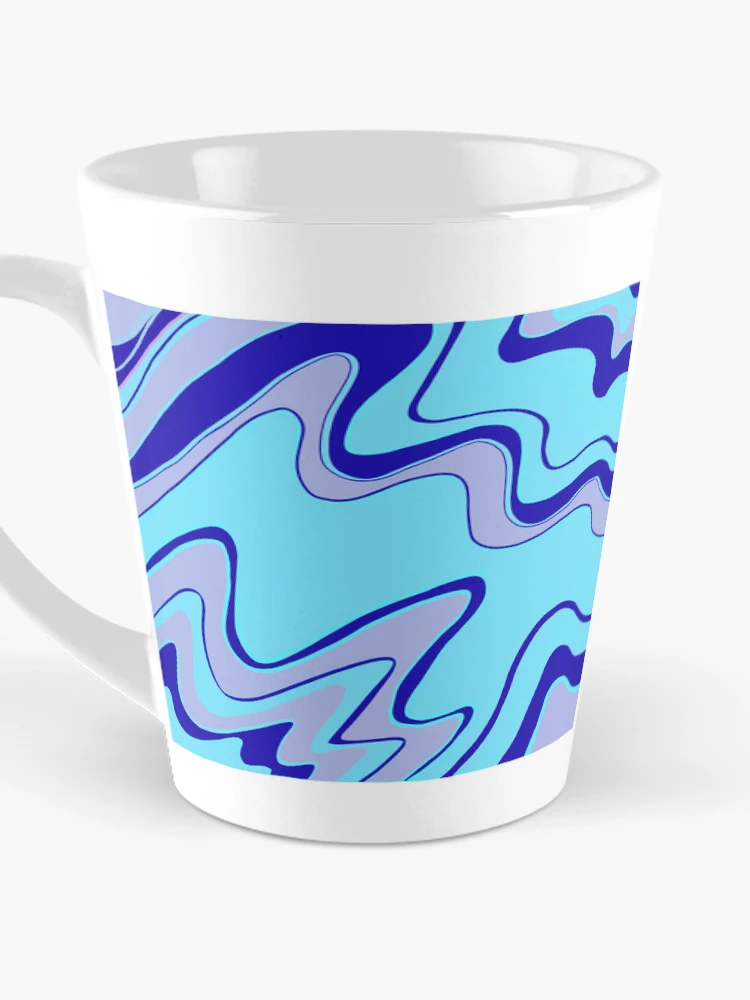 Thumbnail 3 of 4, Coffee Mug, Colour Ripples in Blue designed and sold by Roco47.