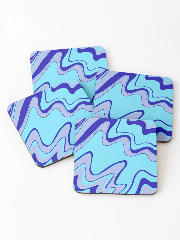 Thumbnail 1 of 5, Coasters (Set of 4), Colour Ripples in Blue designed and sold by Roco47.