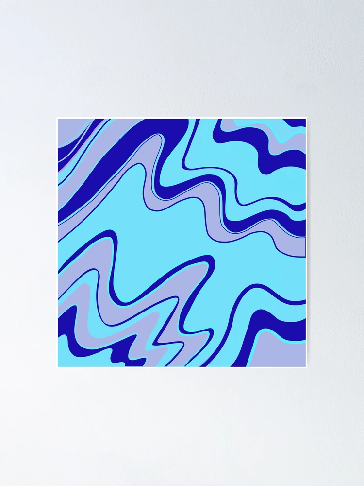 Thumbnail 1 of 3, Poster, Colour Ripples in Blue designed and sold by Roco47.