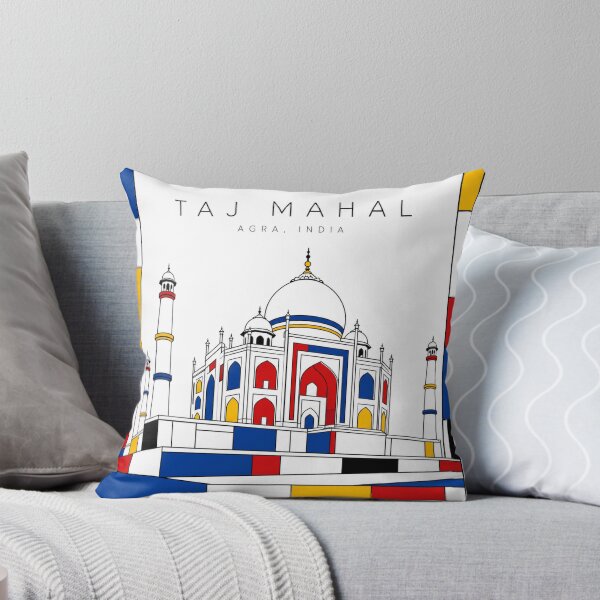 Item preview, Taj Mahal Mondrian Style Poster 3D designed and sold by CMYKStudio.