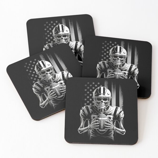 Item preview, American Football Skeleton USA Flag Halloween Men Teens designed and sold by MarlaMaloneShop.