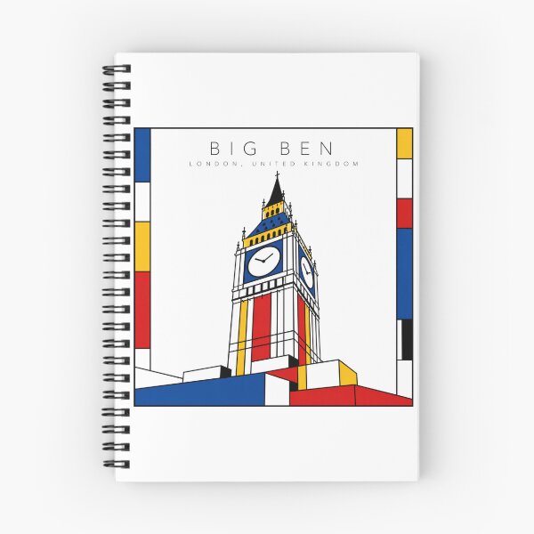 Item preview, Big Ben Mondrian Style Poster 3D designed and sold by CMYKStudio.