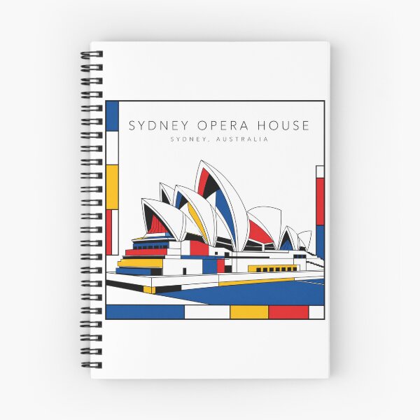 Item preview, Sydney Opera House Mondrian Style Poster 3D designed and sold by CMYKStudio.