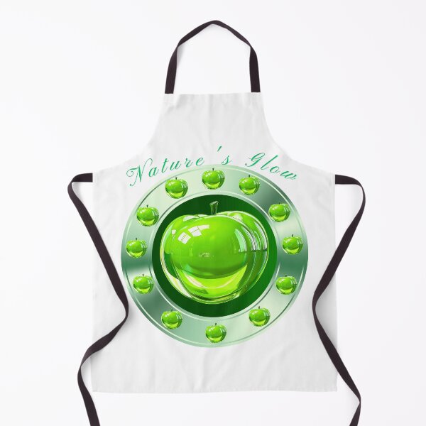 Item preview, Nature Glow Green 3D Chrome Apple Y2K Logo designed and sold by MinimalAurashop.