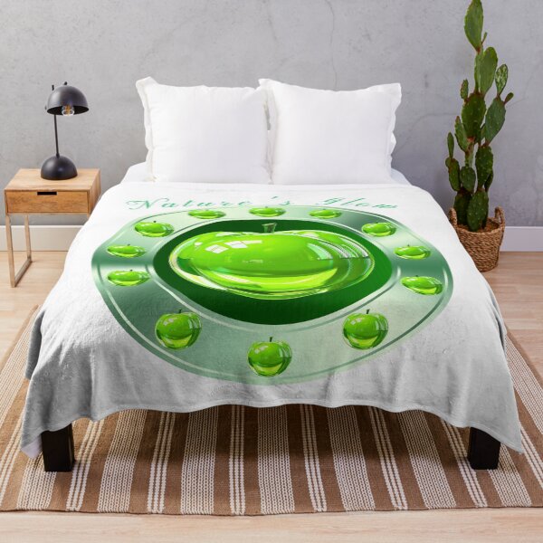 Item preview, Nature Glow Green 3D Chrome Apple Y2K Logo designed and sold by MinimalAurashop.
