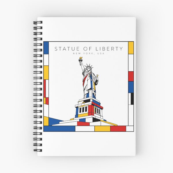 Item preview, Statue of Liberty Mondrian Style Poster 3D designed and sold by CMYKStudio.