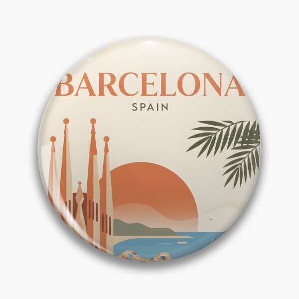 Item preview, Barcelona Spain Vintage Travel Poster - Minimalist Catalan Art Print designed and sold by DuckOddity.