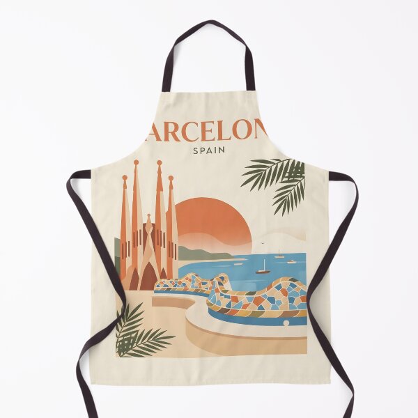 Item preview, Barcelona Spain Vintage Travel Poster - Minimalist Catalan Art Print designed and sold by DuckOddity.