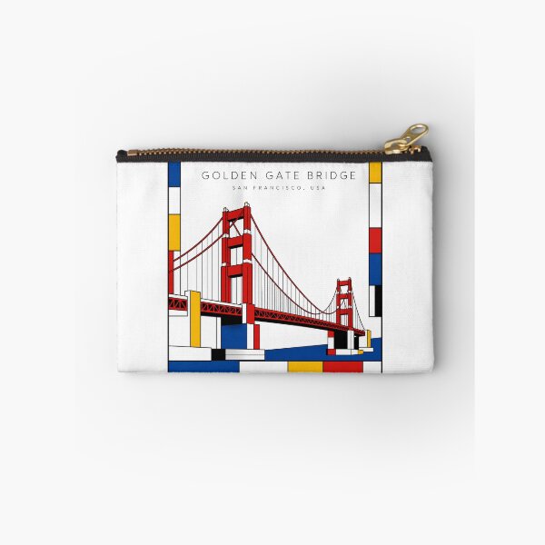 Item preview, Golden Gate Bridge Mondrian Style Poster 3D designed and sold by CMYKStudio.