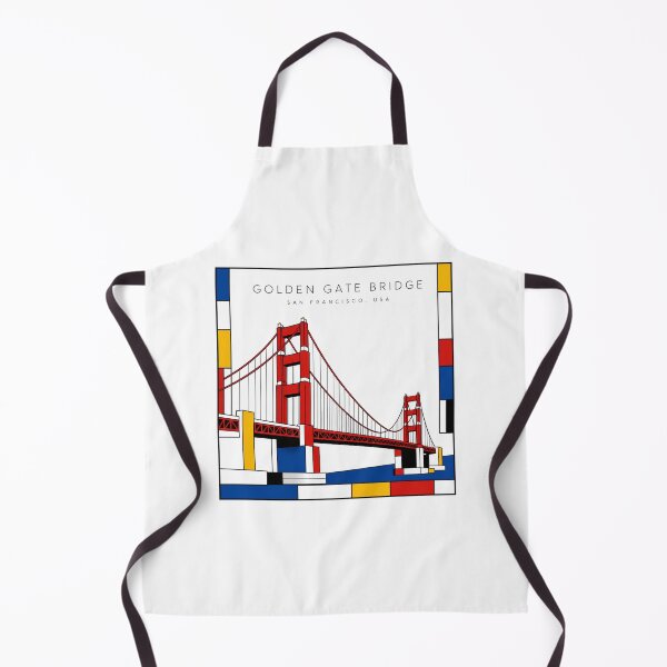Item preview, Golden Gate Bridge Mondrian Style Poster 3D designed and sold by CMYKStudio.