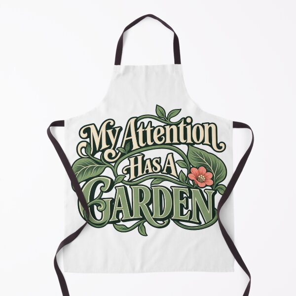 Item preview, My Attention Has a Garden Botanical Quote Art designed and sold by Bikivuno.