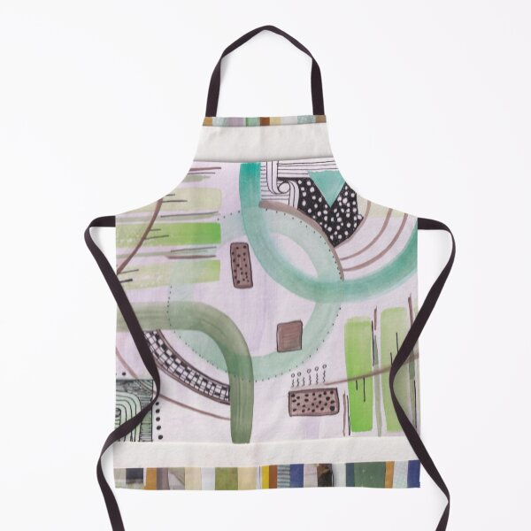 Item preview, Green Abstract Collage and Watercolor designed and sold by Anna Mills.