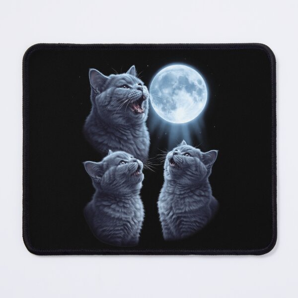 Artikelvorschau, Britisch Kurzhaar, heulender Mond, Kunstkatze, Kätzchenliebhaber entworfen und verkauft von dian-rody-crest.