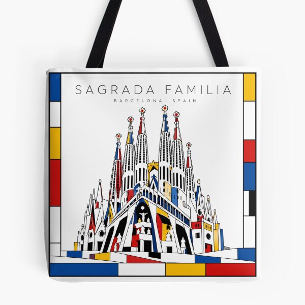Item preview, Sagrada Familia Mondrian Style Poster 3D designed and sold by CMYKStudio.