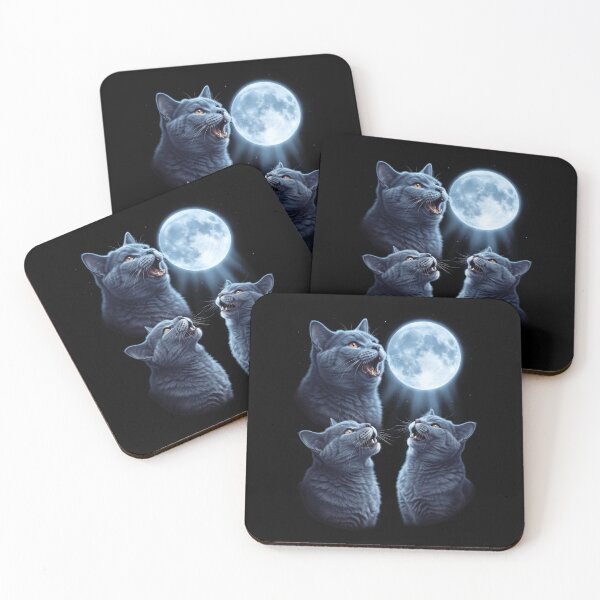 Item preview, Chartreux Howling Moon Art Cat Kitten Lover designed and sold by dian-rody-crest.
