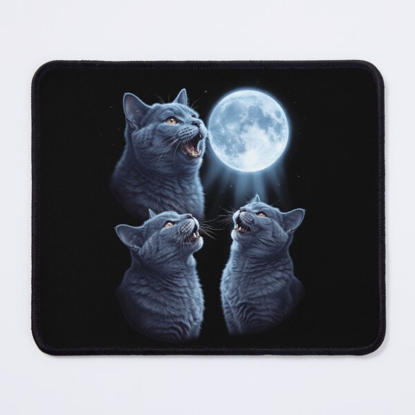 Item preview, Chartreux Howling Moon Art Cat Kitten Lover designed and sold by dian-rody-crest.