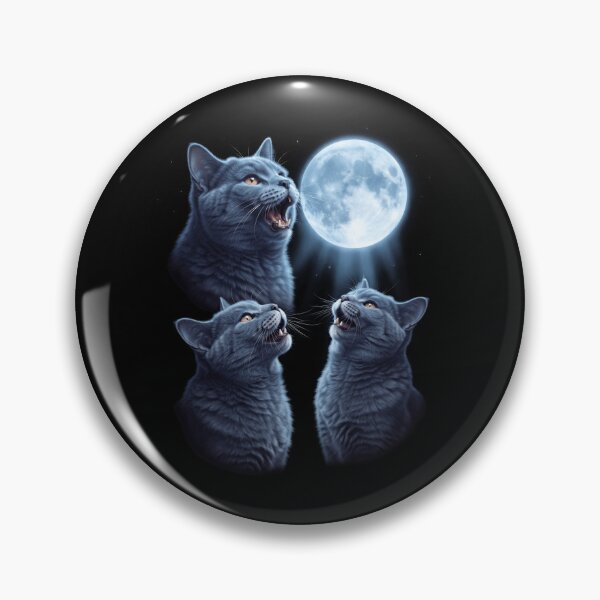 Item preview, Chartreux Howling Moon Art Cat Kitten Lover designed and sold by dian-rody-crest.