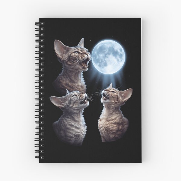 Item preview, Devon Rex Howling Moon Art Cat Kitten Lover designed and sold by dian-rody-crest.