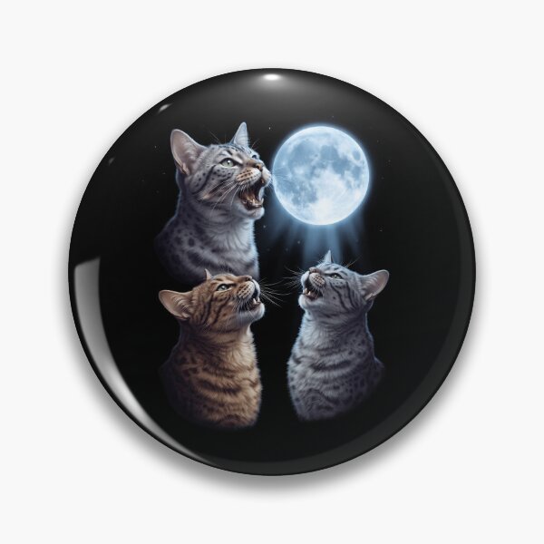 Item preview, Egyptian Mau Howling Moon Art Cat Kitten Lover designed and sold by dian-rody-crest.