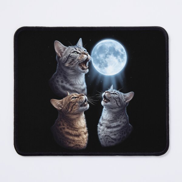 Item preview, Egyptian Mau Howling Moon Art Cat Kitten Lover designed and sold by dian-rody-crest.