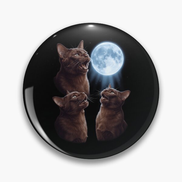 Item preview, Havana Brown Howling Moon Art Cat Kitten Lover designed and sold by dian-rody-crest.