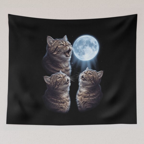 Item preview, Exotic Shorthair Howling Moon Art Cat Kitten Lover designed and sold by dian-rody-crest.