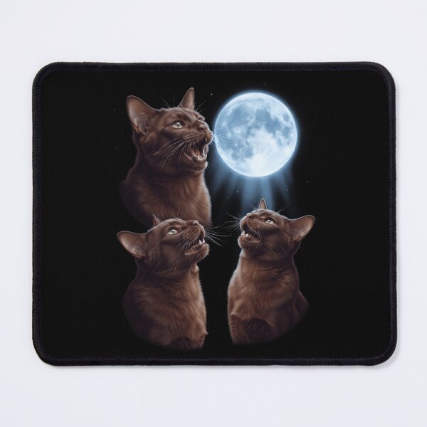 Item preview, Havana Brown Howling Moon Art Cat Kitten Lover designed and sold by dian-rody-crest.