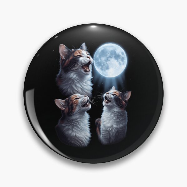 Item preview, Japanese Bobtail Howling Moon Art Cat Kitten Lover designed and sold by dian-rody-crest.