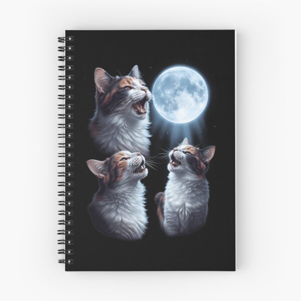 Item preview, Japanese Bobtail Howling Moon Art Cat Kitten Lover designed and sold by dian-rody-crest.