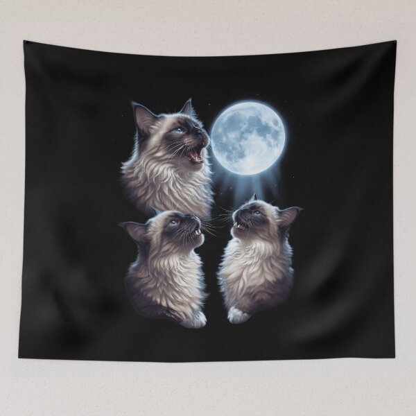 Item preview, Himalayan Howling Moon Art Cat Kitten Lover designed and sold by dian-rody-crest.
