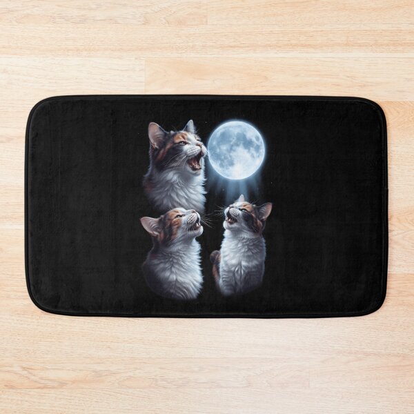 Item preview, Japanese Bobtail Howling Moon Art Cat Kitten Lover designed and sold by dian-rody-crest.