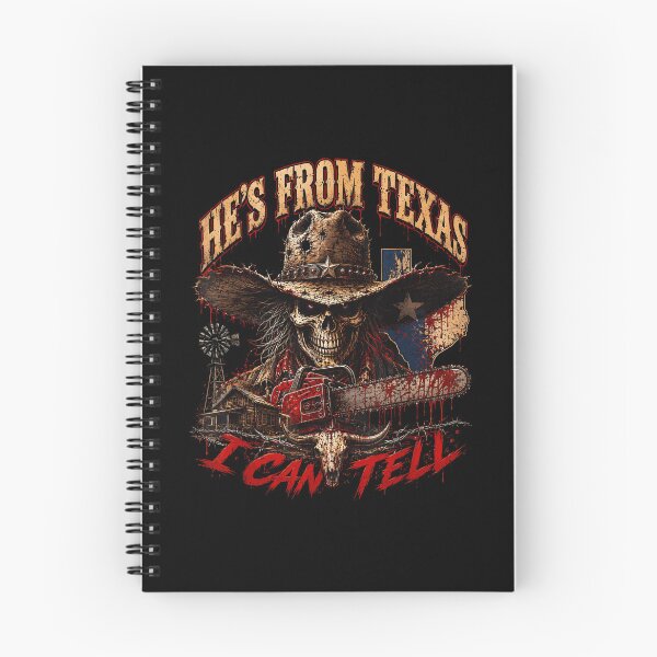 Item preview, Hes From Texas I Can Tell Cowboy Chainsaw Halloween Horror designed and sold by DaveBevitt.